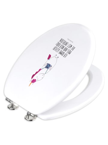 Mr. & Mrs. Panda Klo-Deckel Einhorn Fotograf mit Spruch in Weiß