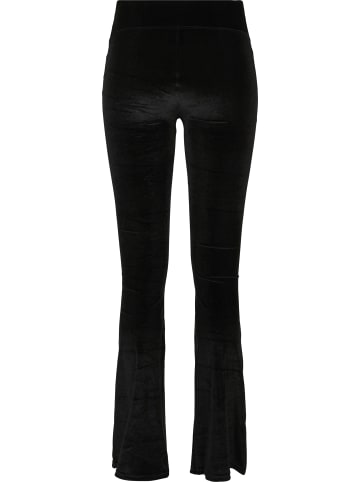 Urban Classics Urban Classics Damen Ladies High Waist Velvet Boot Cut Leggings in black