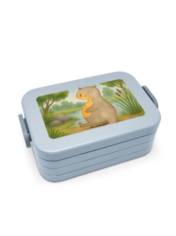 Mr. & Mrs. Panda Essensbox Otter Bauch Design ohne Spruch in Blau Pastell