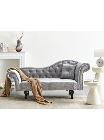 Beliani Chaiselongue LATTES II in Grau/Braun - (W) 192 x (H) 81 x (L) 59 cm
