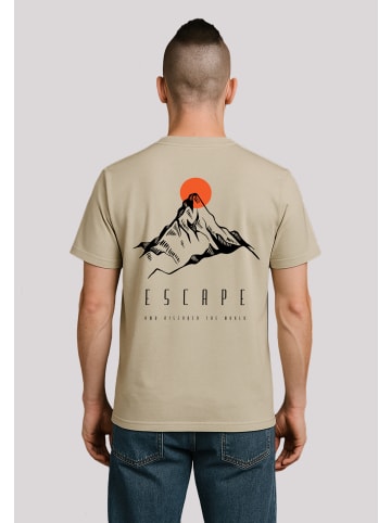 F4NT4STIC T-Shirt Escape Discover the World Mountain in sand