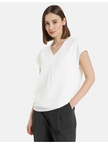 TAIFUN T-Shirt Kurzarm Rundhals in Offwhite