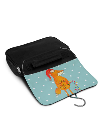 Mr. & Mrs. Panda Toiletry Bag Fuchs Weihnachten ohne Spruch in Türkis Pastell