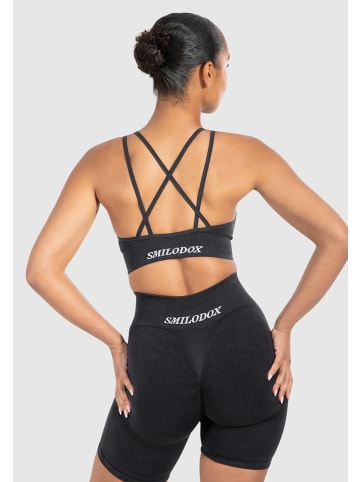 SMILODOX Sport BH Batik Acid Cross in Schwarz