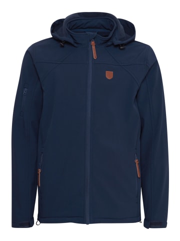INDICODE Softshelljacke IDJonas 55-050MM Übergangsjacke mit abnehmbarer Kapuze in dunkelblau