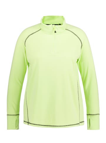 Ulla Popken Fleece-Shirt in hellgrün