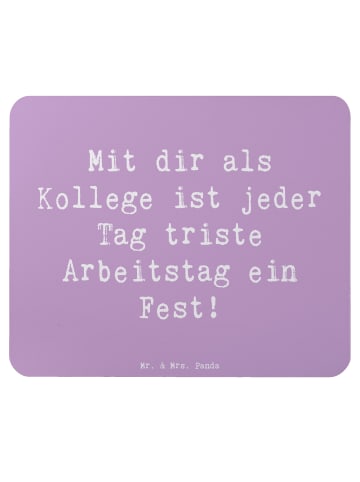 Mr. & Mrs. Panda Mousepad Spruch Fest Kollege mit Spruch in Lavendeltraum