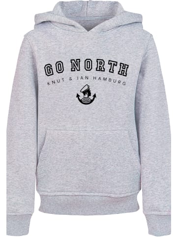 F4NT4STIC Hoodie Go North Knut & Jan Hamburg in grau meliert