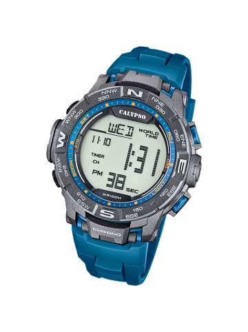 Calypso Digital-Armbanduhr Calypso Digital blau extra groß (ca. 52mm)