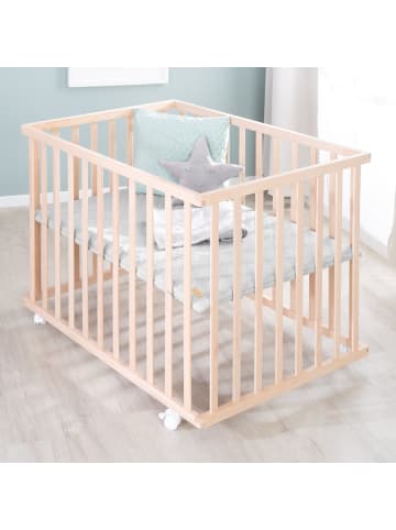 roba Laufgitter 75x100 cm 3-fach höhenverstellbar inkl. Einlage & Rollen