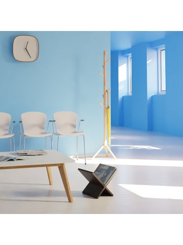 relaxdays Zeitungsständer in Dunkelbraun - (B)32 x (H)25,5 x (T)29 cm
