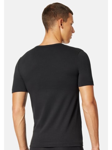 UNCOVER BY SCHIESSER Unterhemd / Shirt Kurzarm Basic in Schwarz