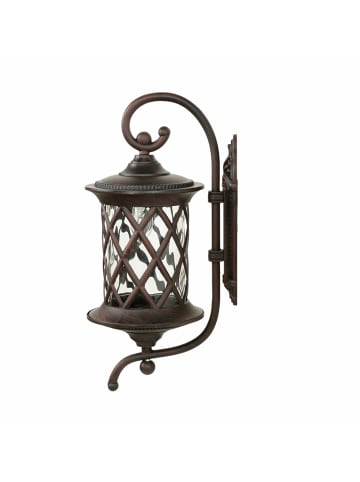 Licht-Erlebnisse Außen Wandlampe (B)18 x (H)46 cm in Schwarz-Braun