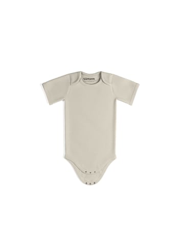 Sämann Baby Body aus 100% Bio-Baumwolle Schlupfbody kurzarm nicht gerippt Oat Milk