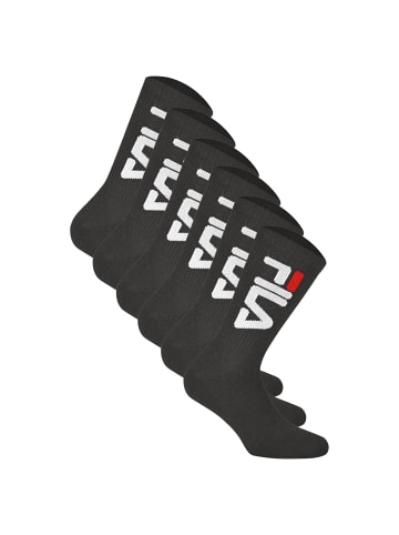 Fila Socken 6er Pack in Schwarz