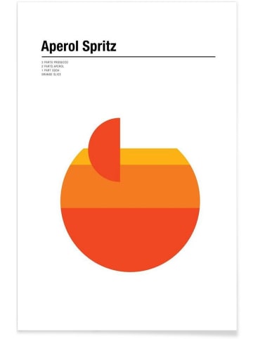 Juniqe Poster "Aperol Spritz" in Orange & Weiß