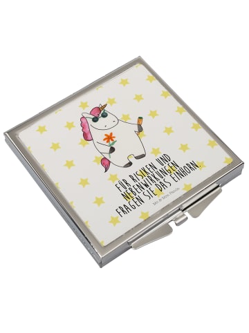 Mr. & Mrs. Panda Schminkspiegel Einhorn Woodstock mit Spruch in Weiß