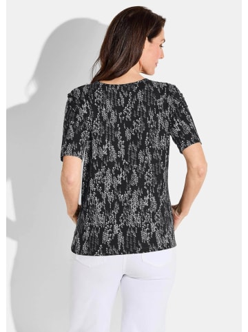 GOLDNER Kurzgröße:  Shirt Shirt in schwarz / anthrazit / grau / gemustert