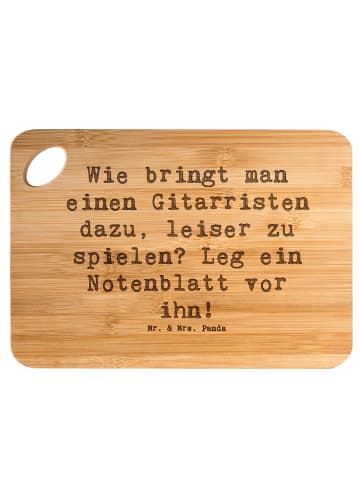 Mr. & Mrs. Panda Schneidebrett Spruch Gitarren Trick mit Spruch in Braun
