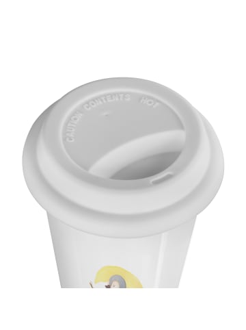 Mr. & Mrs. Panda ToGo Kaffeebecher Pinguin Mond mit Spruch in Weiß