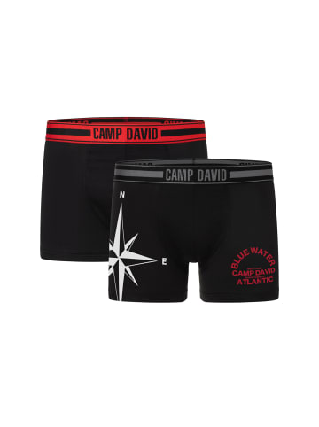 CAMP DAVID  Boxershorts 2er Pack casual in black black