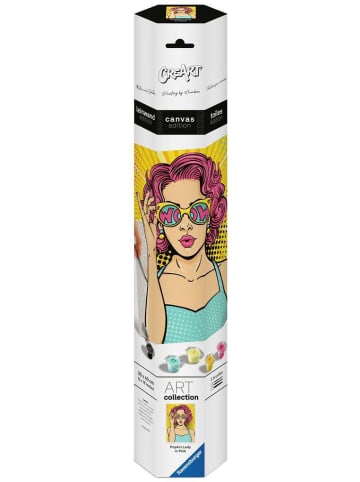 Ravensburger Malprodukte CreArt, Malen nach Zahlen Canvas Leinwand - Lady in Pink (PopArt) Ab 12 Jahre in bunt