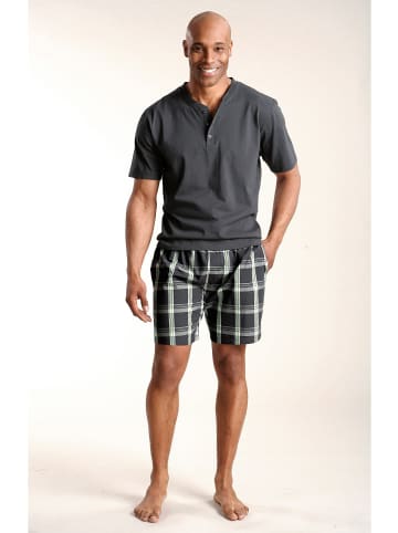 H.I.S Pyjama in grau-grün