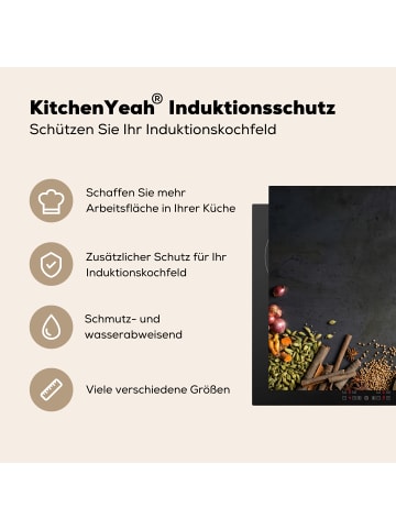 KitchenYeah Herdabdeckplatte Gewürze grau