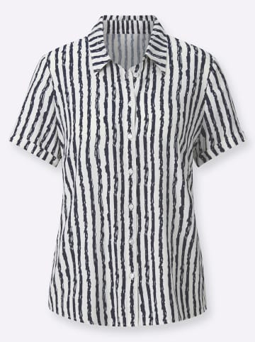 WITT WEIDEN Bluse in marine-ecru-gestreift