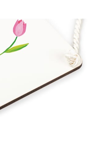 Mr. & Mrs. Panda Holzschild Mama Tulpen mit Spruch in Bunt