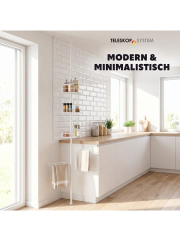 bremermann Teleskop-Küchenregal ca. 140 bis 290 cm (B/H/T)