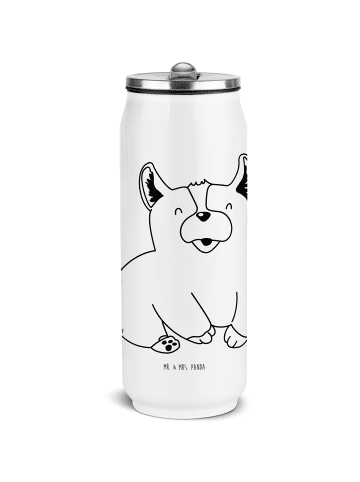 Mr. & Mrs. Panda Thermoflasche Corgie ohne Spruch in Weiß