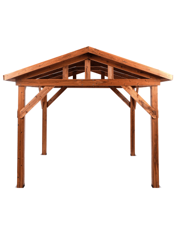 Beliani Pavillon SECCHIA in Braun/Grau - (W) 296 x (H) 256 x (L) 350 cm