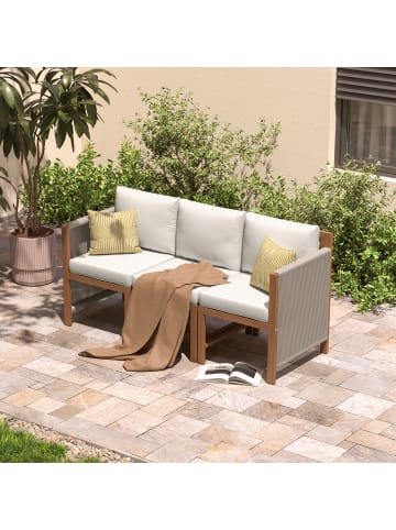 home24 Diningsofa Bayton 3-teilig in Beige / Braun