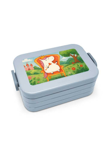 Mr. & Mrs. Panda Lunchbox Einhorn Prinzessin Design ohne Spruch in Blau Pastell