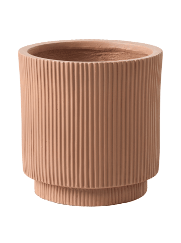 Beliani Outdoor Blumentopf DARIA in Braun - (W) 30 x (H) 30 x (L) 30 cm