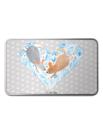 Mr. & Mrs. Panda Aufbewahrungsbehälter Mäuse Herz ohne Spruch in Grau Pastell