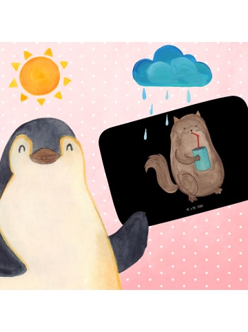 Mr. & Mrs. Panda Badematte Katze Dose ohne Spruch in Schwarz