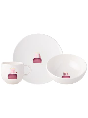 Villeroy & Boch 3er Set Frühstücksset Happy Birthday With Love in bunt
