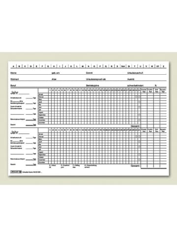 BRUNNEN Urlaubs- und Personalkarten A5quer neutral Packung mit 100 Stück