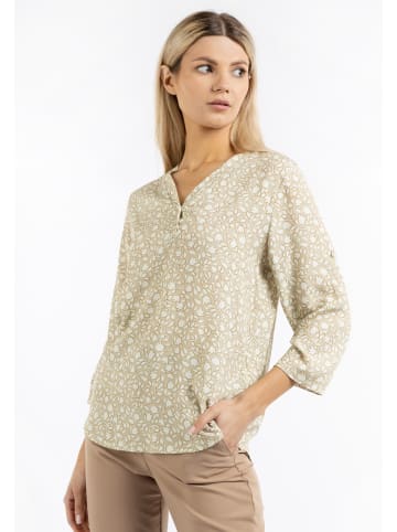 Usha Shirtbluse in Beige Mehrfarbig