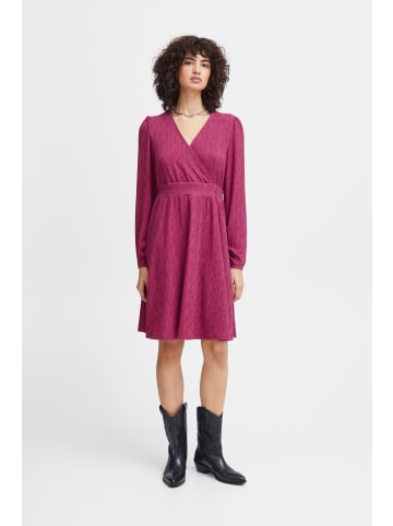 ICHI Jerseykleid IHNELLY DR2 20120038  Modisches Blusenkleid mit V-Ausschnitt in Pink