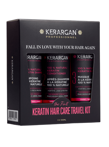 KerArgan 3tlg. Set: Shampoo, Spülung & Maske mit Keratin, 3x100 ml