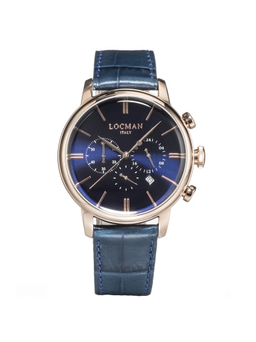 Locman Herrenuhr "1960 Chrono" in Blau