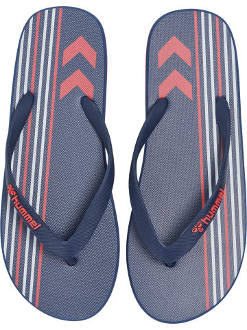 Hummel Hummel Flip-Flop Multi Stripe Unisex Erwachsene Atmungsaktiv Leichte Design in BLACK IRIS/FLAME SCARLET