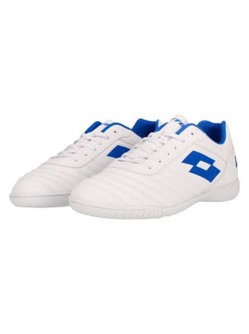 Lotto Hallenfußballschuh Milano 700 in 1X5 All White/Pacific Blue
