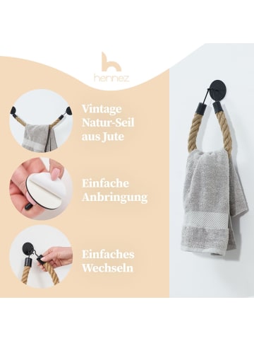 HENNEZ Seil-Handtuchhalter Antonia  Braun