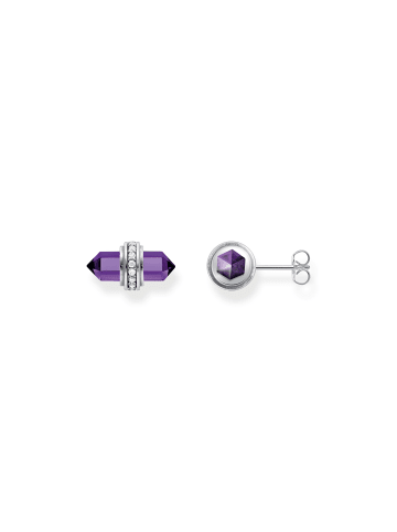 Thomas Sabo Ohrstecker in silber, violett, weiß