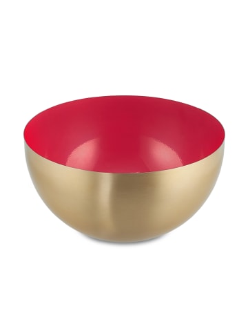 relaxdays Salatschüssel in Rot/ Gold - Ø 20 cm