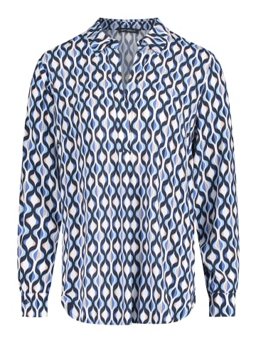 Betty Barclay Schlupfbluse langarm in Blau/Weiß